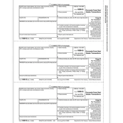 ComplyRight® 1099-S Tax Forms, Transfer or Copy B, 3-Up, 8-1/2" x 11", Pack Of 150 Forms