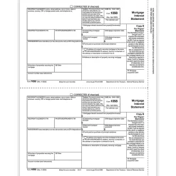 ComplyRight® 1098 Tax Forms, 2-Up, Payer/Borrower Copy B, Laser, 8-1/2" x 11", Pack Of 100 Forms