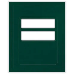 ComplyRight® Tax Presentation Folder, Double Windows, 1/2" Spine, Single Pocket, Green, 8-3/4" x 11-1/4", Pack of 50