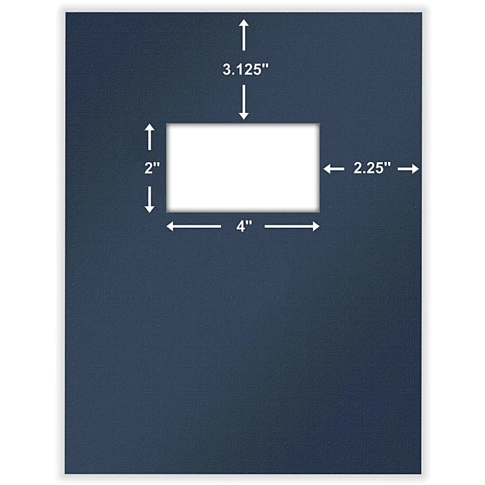 ComplyRight® Tax Presentation Two Piece Report Covers, Single Window, Navy Blue, 8-1/2" x 11", Pack of 50 Sets