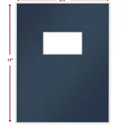 ComplyRight® Tax Presentation Two Piece Report Covers, Single Window, Navy Blue, 8-1/2" x 11", Pack of 50 Sets