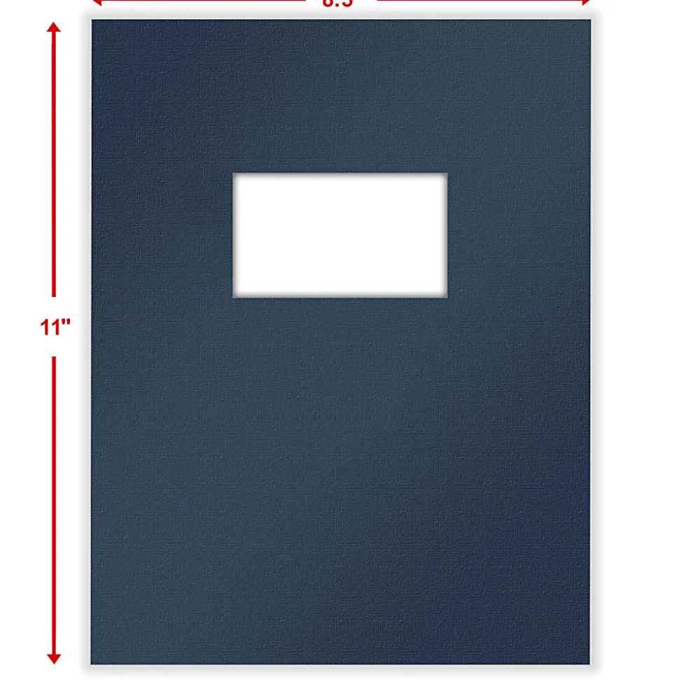 ComplyRight® Tax Presentation Two Piece Report Covers, Single Window, Navy Blue, 8-1/2" x 11", Pack of 50 Sets