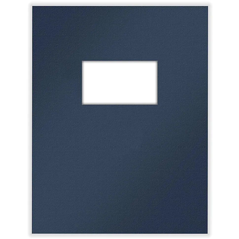 ComplyRight® Tax Presentation Two Piece Report Covers, Single Window, Navy Blue, 8-1/2" x 11", Pack of 50 Sets