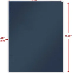 ComplyRight® Tax Presentation Folder, Report Cover, Spine, Side-Staples Tabs, Navy Blue, 8-5/8" x 11-1/4", Pack of 50