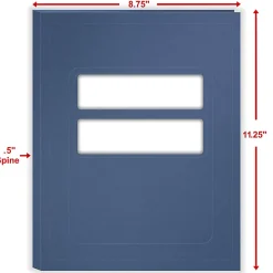 ComplyRight® Tax Presentation Folder, Double Windows, Midnight Blue, 8-3/4