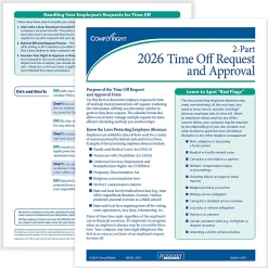 ComplyRight® 2026 Time Off Request And Approval Forms, 2-Part, 8 1/2" x 11", White, Pack Of 50
