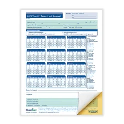 ComplyRight® 2026 Time Off Request And Approval Forms, 2-Part, 8 1/2