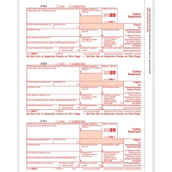 ComplyRight® 1098-T Tax Forms, 3-Up, Federal Copy A, Laser, 8-1/2" x 11", Pack Of 150 Forms