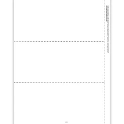 ComplyRight® W-2 Blank Tax Forms, 3-Up (Horizontal Format), With Backer Instructions and Stub, 8-1/2" x 11", Pack Of 500 Forms