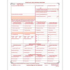 ComplyRight™ W-2C Tax Forms, Federal Copy A, 8-1/2" x 11", Pack Of 50 Forms