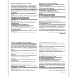 ComplyRight® W-2 Tax Forms, Employee’s Copy C and/or State, City Or Local Copy 2, 2-Up, 8-1/2" x 11", Pack Of 100 Forms