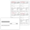 ComplyRight® W-2 Tax Form Set, Employee Copies Only, 4-Part, Copies B, C, 2, 2, 4-Up (Box), 8-1/2" x 11", Pack Of 50 Forms and Envelopes