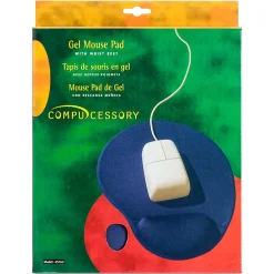 Compucessory Gel Mouse Pad, 9” x 10” x 1”, Blue, CCS45162