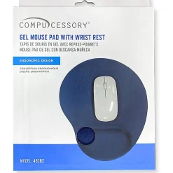 Compucessory Gel Mouse Pad, 9” x 10” x 1”, Blue, CCS45162