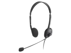 Compucessory Lightweight Stereo Headphones with Mic - Stereo - Mini-phone (3.5mm) - Wired - 32 Ohm - 20 Hz - 15154