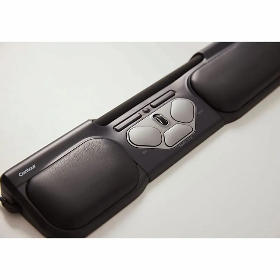 Contour Ergonomic Centred Mouse - Wired - Optical - Cable - Black - USB - 2400 dpi - Scroll Wheel - 7 Button(s) - RMPRO3