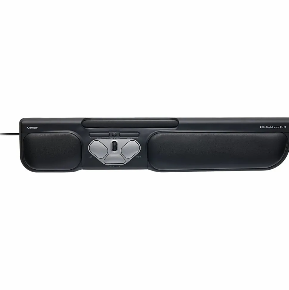 Contour Ergonomic Centred Mouse - Wired - Optical - Cable - Black - USB - 2400 dpi - Scroll Wheel - 7 Button(s) - RMPRO3