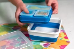 Cool Gear Expandable Lunch Box, 2-3/4”H x 6”W x 6”D, Rainstorm