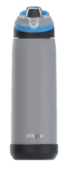 Cool Gear Glide Chugger Water Bottle, 24 Oz, Glacier Gray