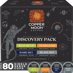 Copper Moon Single-Serve Coffee Pods for Keurig K-Cup Brewers, 4 Variety Discovery Pack, 20 Pods Each Blend, 80 Count