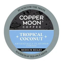 Copper Moon Single-Serve Coffee Pods for Keurig K-Cup Brewers, Medium Roast, Tropical Coconut Blend, 72 Count