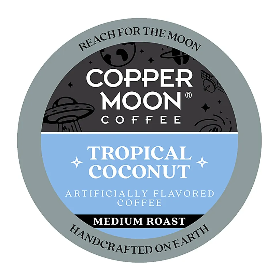 Copper Moon Single-Serve Coffee Pods for Keurig K-Cup Brewers, Medium Roast, Tropical Coconut Blend, 72 Count