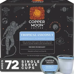 Copper Moon Single-Serve Coffee Pods for Keurig K-Cup Brewers, Medium Roast, Tropical Coconut Blend, 72 Count