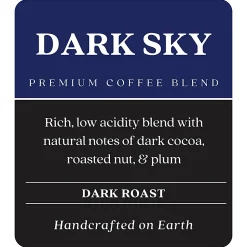 Copper Moon Whole Bean Coffee, Dark Roast, Dark Sky Blend, 2 Lb