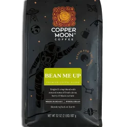 Copper Moon Whole Bean Coffee, Medium Roast, Bean Me Up Blend, 4 Bags (2 lbs Each)