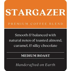 Copper Moon Whole Bean Coffee, Medium Roast, Stargazer Blend, 2 Lb