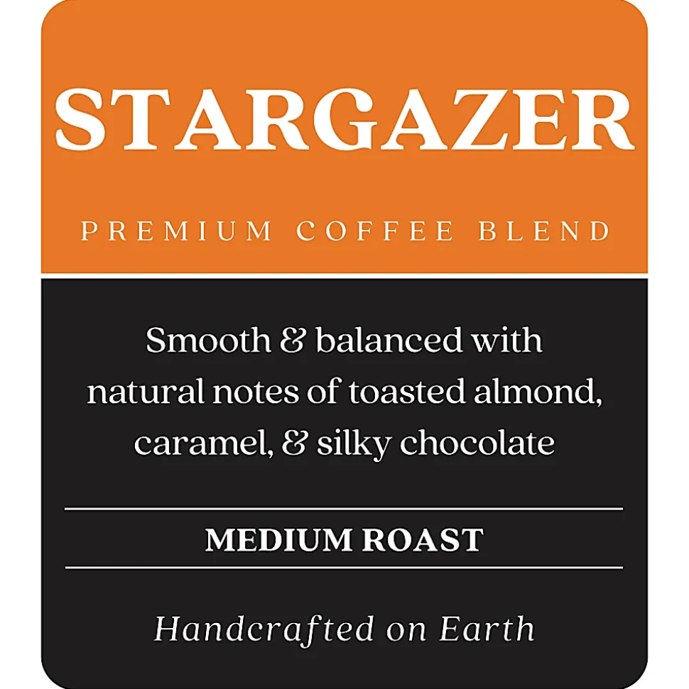 Copper Moon Whole Bean Coffee, Medium Roast, Stargazer Blend, 2 Lb