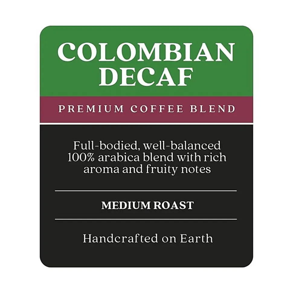 Copper Moon® World Coffees Whole Bean Coffee, Medium Roast, Colombian Decaf, 4 Bags (2 lbs Each)