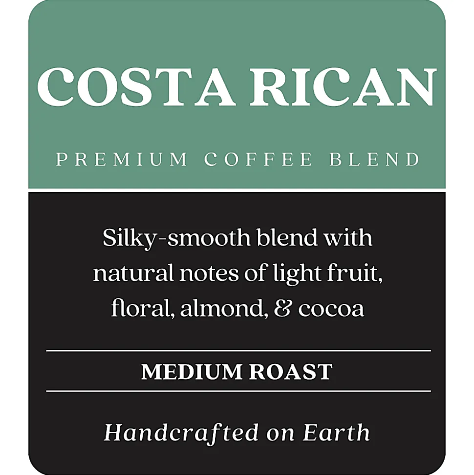 Copper Moon® World Coffees Whole Bean Coffee, Medium Roast, Costa Rican Blend, 4 Bags (2 lbs Each)