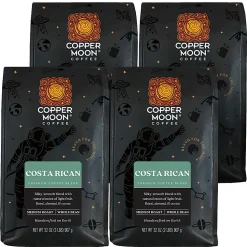 Copper Moon® World Coffees Whole Bean Coffee, Medium Roast, Costa Rican Blend, 4 Bags (2 lbs Each)