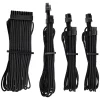Corsair Premium Individually Sleeved PSU Cables Starter Kit Type 4 Gen 4 - Black - For Power Supply - Black - 4/Pack