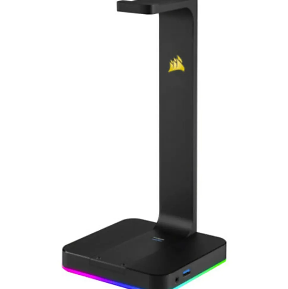 Corsair ST100 RGB Premium Headset Stand With 7.1 Surround Sound - Wired - Headset, Mobile Phone - Charging Capability - CA9011167NA
