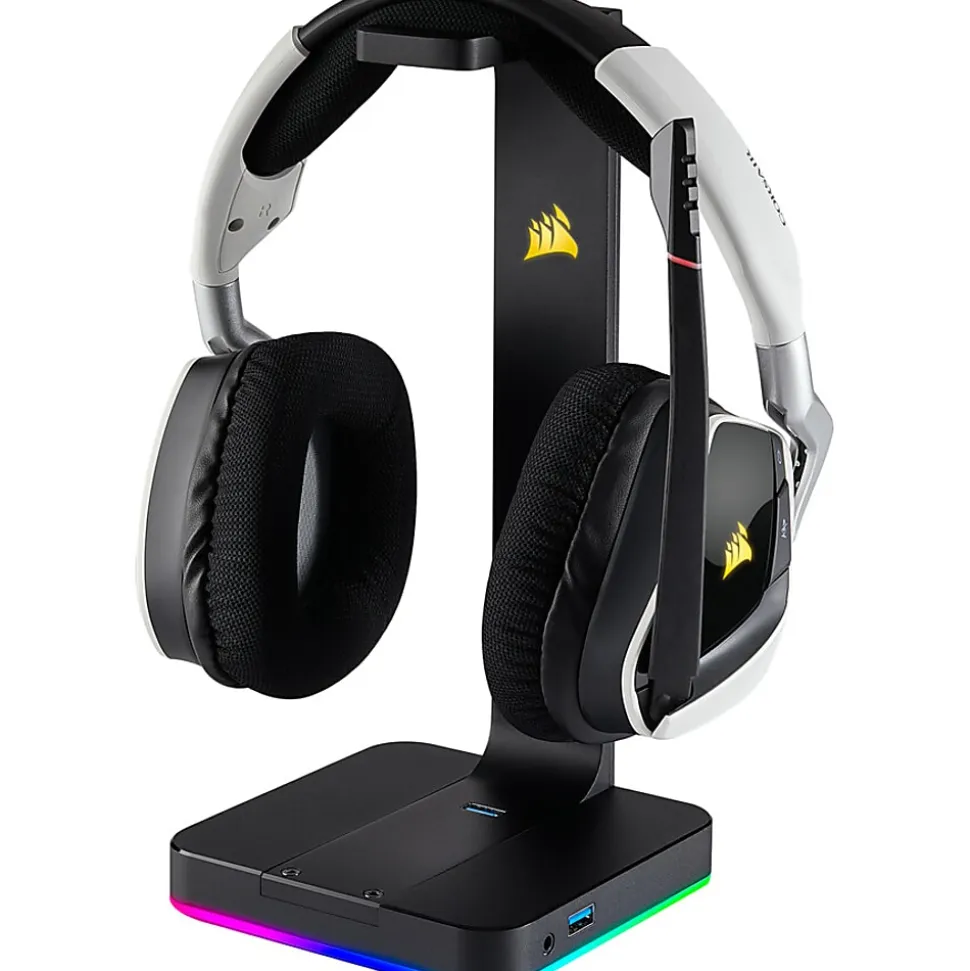 Corsair ST100 RGB Premium Headset Stand With 7.1 Surround Sound - Wired - Headset, Mobile Phone - Charging Capability - CA9011167NA