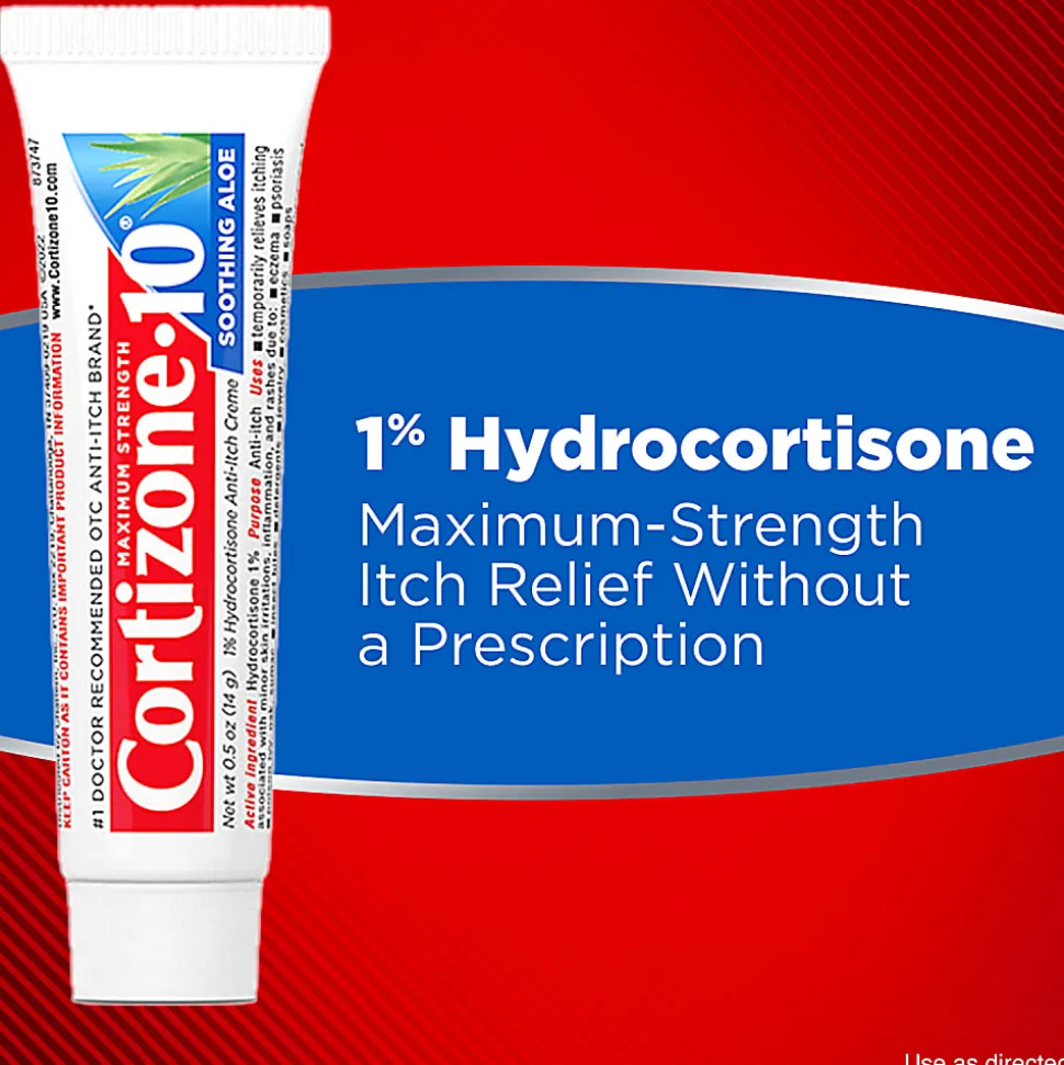 Cortizone-10 Maximum Strength Soothing Aloe Itch Relief Cream, 0.5 Oz