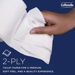 Cottonelle Professional Bulk Toilet Paper for Business (17713), Standard Toilet Paper Rolls, 2-PLY, White, 60 Rolls / Case, 451 Sheets / Roll