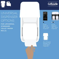 Cottonelle Professional Bulk Toilet Paper for Business (17713), Standard Toilet Paper Rolls, 2-PLY, White, 60 Rolls / Case, 451 Sheets / Roll