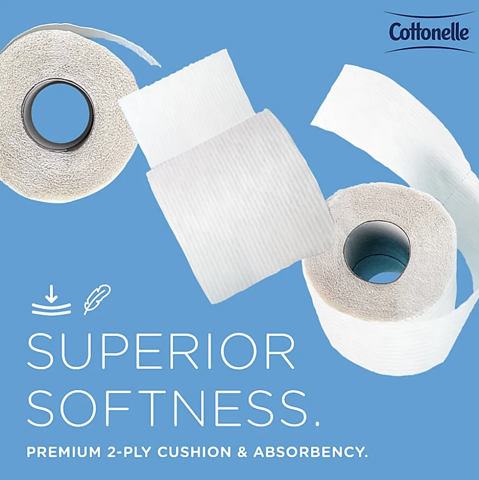 Cottonelle® Professional Bulk Toilet Paper for Business, Standard Toilet Paper Rolls, 2 Ply, 451 Sheets Per Roll, Pack Of 20 Rolls