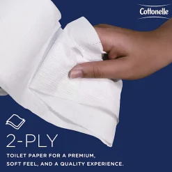 Cottonelle® Professional Bulk Toilet Paper for Business, Standard Toilet Paper Rolls, 2 Ply, 451 Sheets Per Roll, Pack Of 20 Rolls