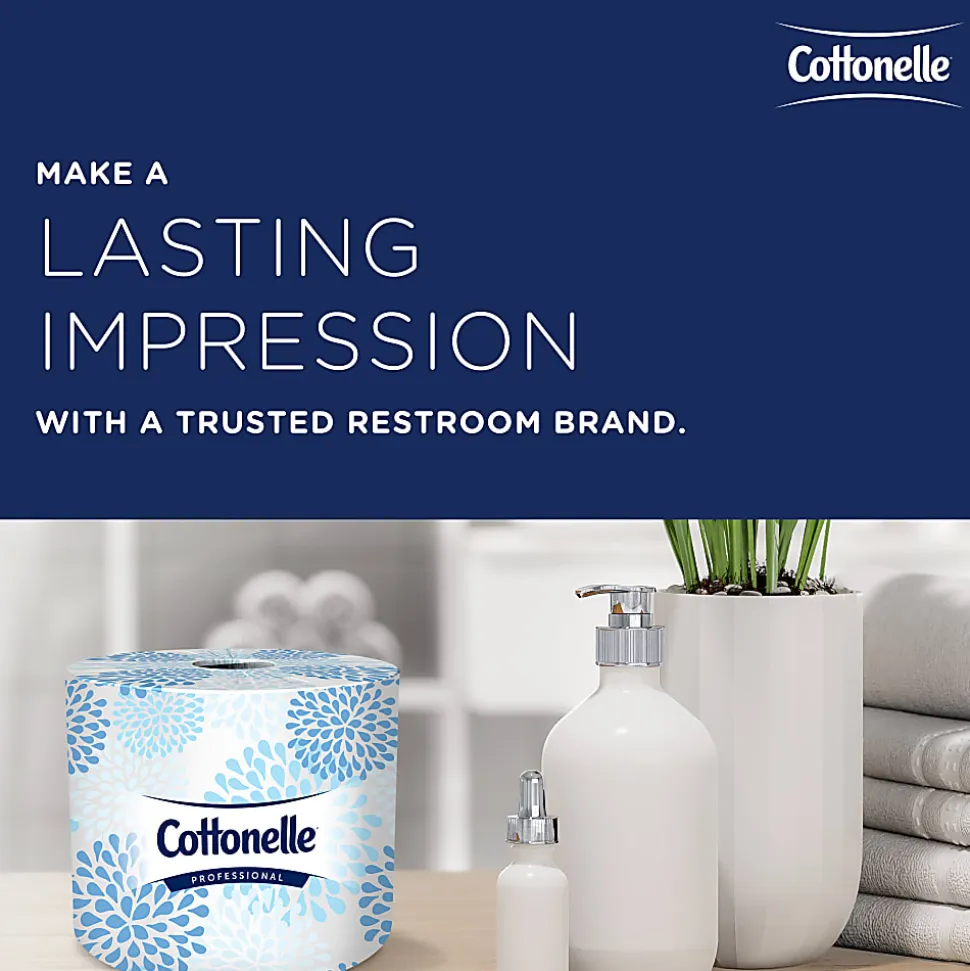 Cottonelle® Professional Bulk Toilet Paper for Business, Standard Toilet Paper Rolls, 2 Ply, 451 Sheets Per Roll, Pack Of 20 Rolls