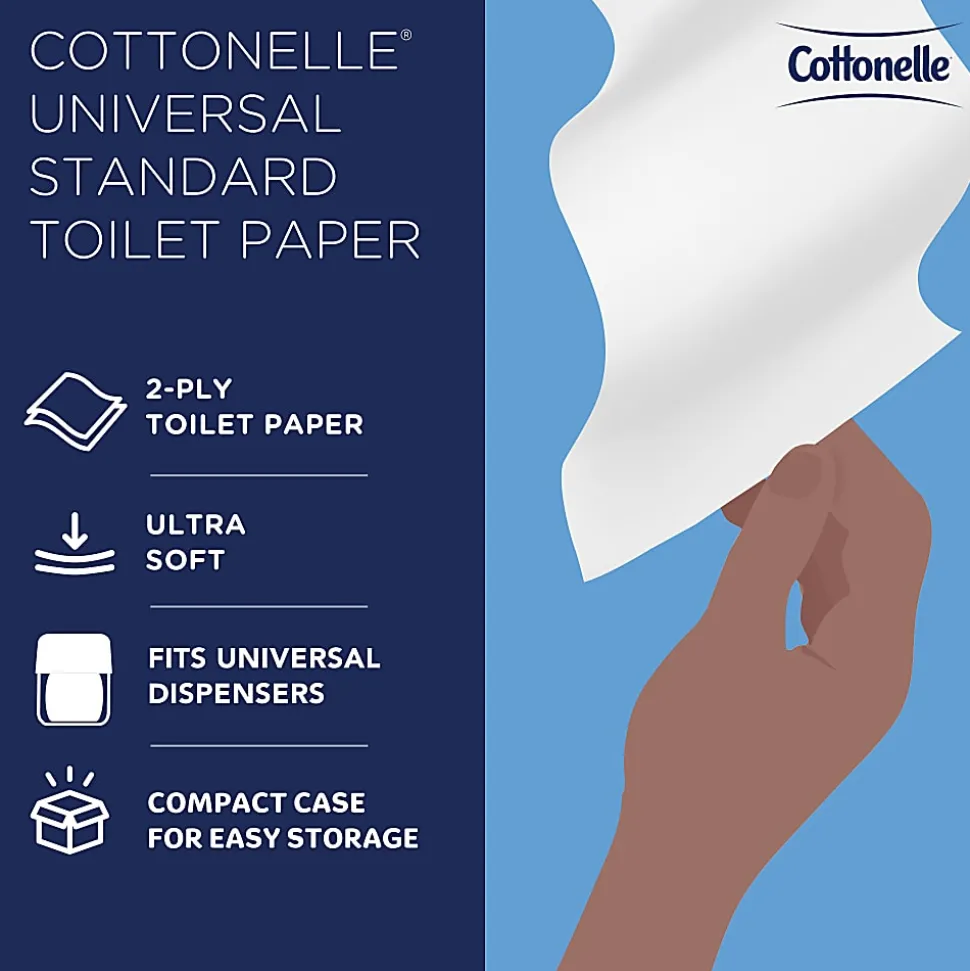 Cottonelle® Professional Bulk Toilet Paper for Business, Standard Toilet Paper Rolls, 2 Ply, 451 Sheets Per Roll, Pack Of 20 Rolls