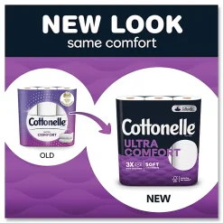 Cottonelle® Ultra ComfortCare Toilet Paper, Soft Tissue, Mega Rolls, Septic Safe, 2-Ply, White, 284/Roll, 6 Rolls/Pack, 36 Rolls/Carton