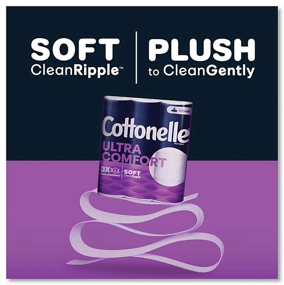 Cottonelle® Ultra ComfortCare Toilet Paper, Soft Tissue, Mega Rolls, Septic Safe, 2-Ply, White, 284/Roll, 12 Rolls/Pack, 48 Rolls/Carton