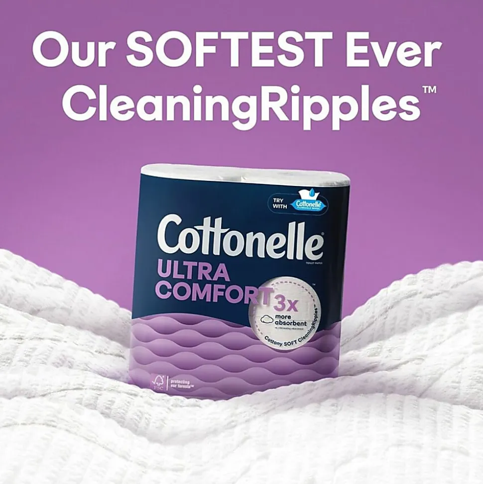 Cottonelle® Ultra ComfortCare Toilet Paper, Soft Tissue, Mega Rolls, Septic Safe, 2-Ply, White, 284/Roll, 12 Rolls/Pack, 48 Rolls/Carton