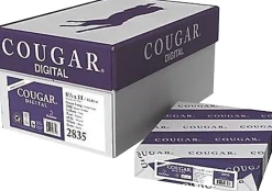 Cougar Digital Multipurpose Paper, 10 Reams, White, Letter (8-1/2" x 11"), 60 Lb, 98 Brightness, 500 Sheets Per Ream