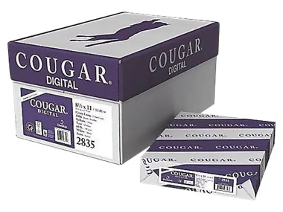 Cougar Digital Multipurpose Paper, 10 Reams, White, Letter (8-1/2" x 11"), 60 Lb, 98 Brightness, 500 Sheets Per Ream