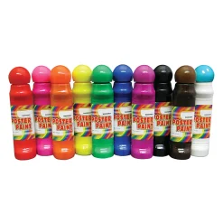 Crafty Dab Poster Paint, 1.62 Oz, Assorted Colors, Pack Of 10